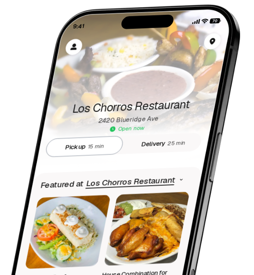 Los Chorros Restaurant app preview